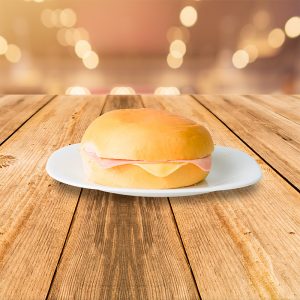 Misto no pão de hambúrguer